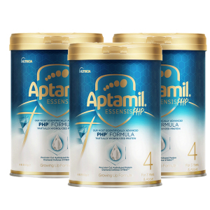 [3罐装]爱他美(Aptamil)爱他美奇迹白罐[亲熠]适度水解低敏益生菌儿童奶粉4段3岁以上900g[27年4月]