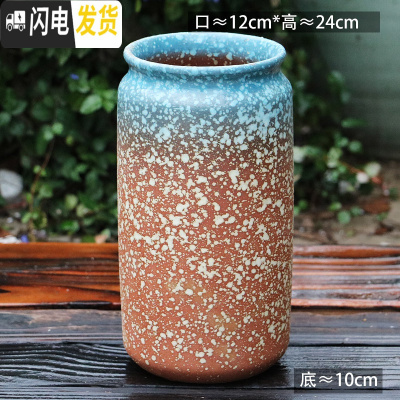 三维工匠法师老桩盆多肉花盆高筒陶瓷大号粗陶透气特大陶罐花盆 B2-75 23-25CM花盆容器