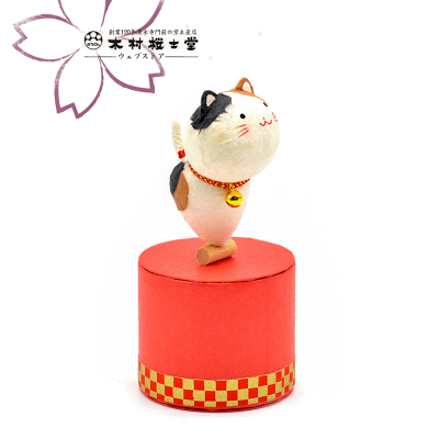 日本京都进口可爱和纸福猫摆件钟摆晃晃猫系列生日礼物