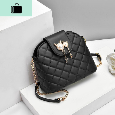 小包包女包2020新款时尚洋气单肩包女士斜挎包百搭ins菱格链条包NEW LAKE女士单肩包