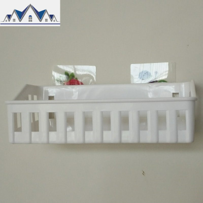 免打孔置物架厨房浴室卫生间置物架收纳架置物篮壁挂篮挂架收纳篮 三维工匠