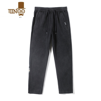 YANXU2023春季新款运动卫裤男裤直筒垂感裤子男士宽松大码阔腿休闲长裤