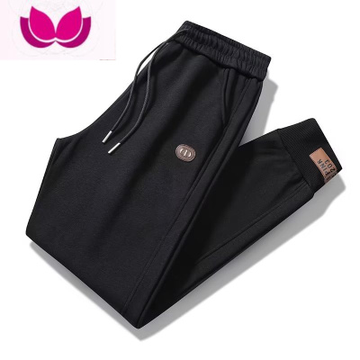 七斓运动裤男2023春季宽松束脚裤休闲长裤加绒款男士卫裤男款裤子