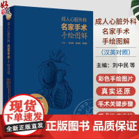 成人心脏外科名家手术手绘图解 汉英对照 胸骨正中切口 体外循环插管外科学主编刘中民 翁渝国 李颖则97871173626