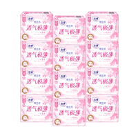 洁婷日用卫生巾樱花装透气极薄245mm组合96片套装姨妈巾8片12包