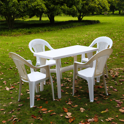 厂家直销塑料长方桌休闲户外专用桌子沙滩桌子塑料大排挡桌子 B组合桌椅