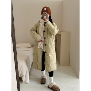 羽绒棉服女冬中长款韩版宽松复古棉衣年潮流设计感棉袄外套