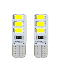 晗枫鸟 汽车led示宽灯t10小灯泡改装日行灯行车灯透镜外灯插泡牌照灯通用 个