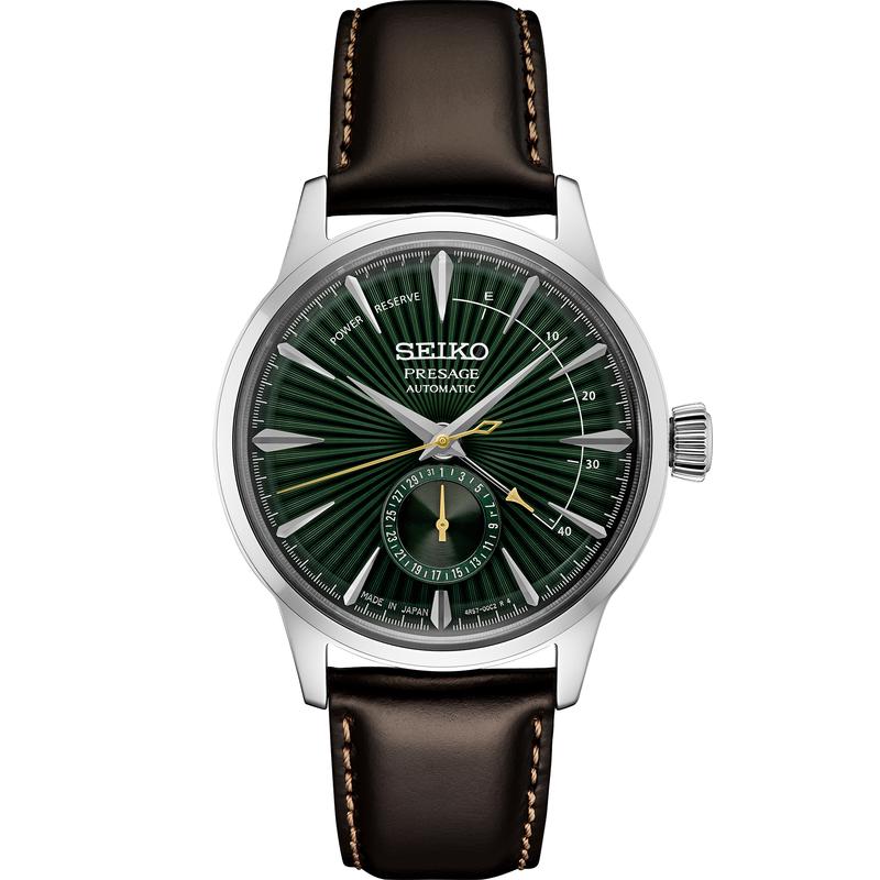 SEIKO/精工 精钢自动机械表日系简约商务休闲防水不锈钢男士手表