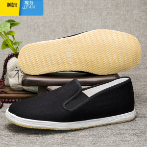 聚范老北京布鞋男款手工千层底男鞋透气布底单鞋夏季方口休闲鞋