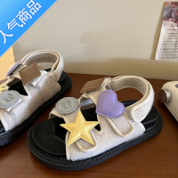 SUNTEK林先叁 可爱魔术贴厚底凉鞋女2023年新款夏季外穿配裙子沙滩凉拖