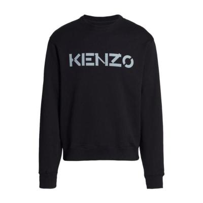 高田贤三(Kenzo)纯棉套头卫衣男休闲百搭黑色运动潮流宽松圆领长