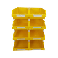 翌嘉YJ4121775 斜口组合式零件盒收纳分类货架型盒箱 黄色 8只装 730*490*1200