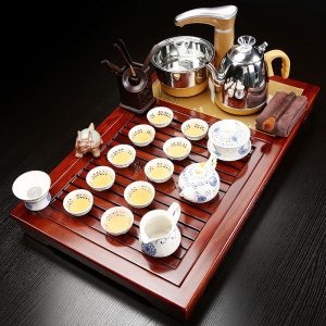 家柏饰(CORATED)花梨木功夫实盘家用简约陶瓷茶道办公茶海全自动茶具套装
