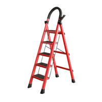 智铮朗月 家用梯 加厚碳钢稳固款红色5步 个