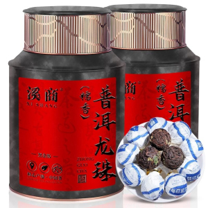 云南普洱糯香普洱熟茶云南普洱茶糯香龙珠小沱茶勐海普洱茶叶罐装