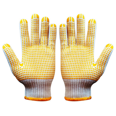 匹牧 PM-ST-G016 点塑手套 毛纺550g漂白毛纺黄点塑+加丝 12双/打 单位:打