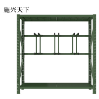 施兴天下安保装备器材存放架军绿色拆装盾牌货架锹镐架2000*600*2000