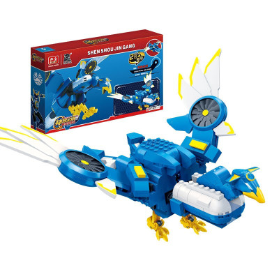 北虎星神兽金刚玩具4邦宝历险记兼容乐高积木五六合体拼装模型变形机器人动漫周边套装生2变鲲鹏金刚7610476片-