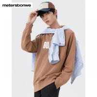 [1件5折价:109.5]美特斯邦威男迷彩小字圆领连帽卫衣