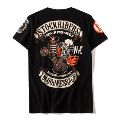 2018夏季体恤男装纯棉短袖T恤骷髅日系情侣装潮CYLLLT