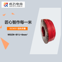 希飞牌 电线电缆 WDZN-BYJ-6mm² 低烟无卤阻燃耐火单芯单股铜芯线 100米/卷