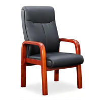 臻远 ZY5110299 办公会议椅办公皮椅电脑椅 黑色牛皮
