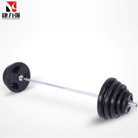 康力强卧推包胶杠铃套装 奥杆铸铁举重杠铃男士健身器材套装