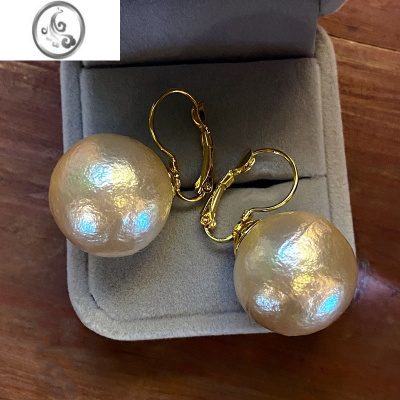 JiMiLJW ins博主同款棉花珍珠耳环法式复古高级感轻奢简约气质耳饰女