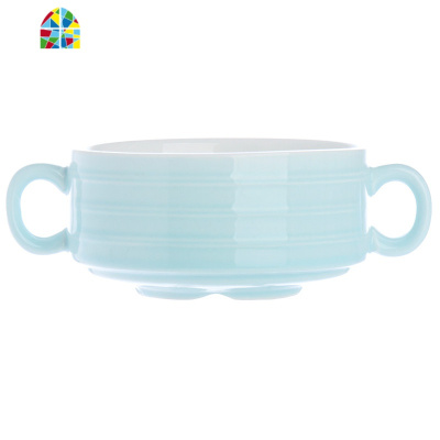 带把手可爱的碗ins蒸鸡蛋羹碗家用燕麦碗吃饭甜品碗公主韩式单个 FENGHOU 白色