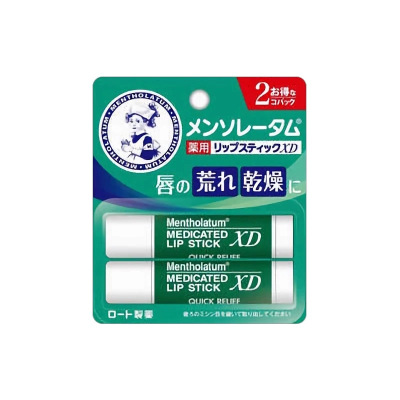 MENTHOLATUM曼秀雷敦薄荷润唇膏[4支]补水保湿滋润不油腻改善起皮脱皮男女唇膏4g