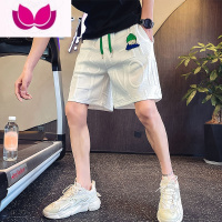 七斓5分短裤男士2023新款夏季网红潮牌休闲百搭中裤潮流ins华夫格卫裤