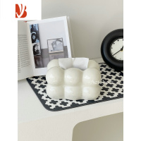 三维工匠陶瓷奶油棉花糖客厅茶几抽纸巾盒餐厅桌面家用高级创意摆件轻奢风 新品冲量每天限量30单