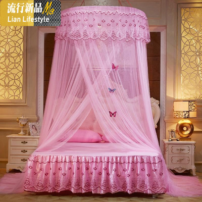 2.2x2.4超大支架家用伸缩双层吊顶蚊帐家用免安装学生宿舍小加厚 三维工匠