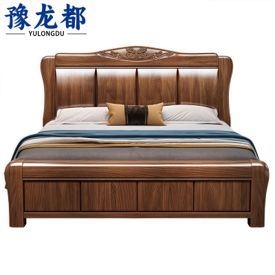 豫龙都中式床1.8米张