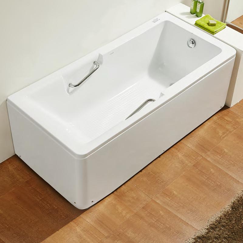 法恩莎(faenza)浴缸双裙边式亚克力澡盆fw015不带花洒1.5米1.6米1.7米