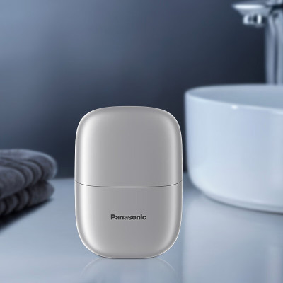 松下(Panasonic)电动剃须刀刮胡刀小方盒mini便携款往复式进口刀头男生生日礼物礼盒男士送男朋友父亲cm20银色