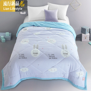夏季水洗棉空调被夏凉被可水洗双人薄被子学生宿舍单人空调被 三维工匠