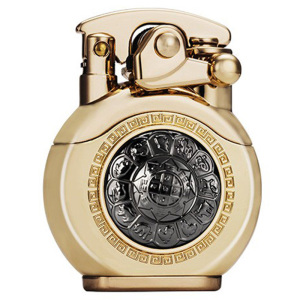 新款ZORRO摇臂盔甲旋转圆形钟表煤油打火机 十二生肖珍藏礼品 金-黑十二生肖