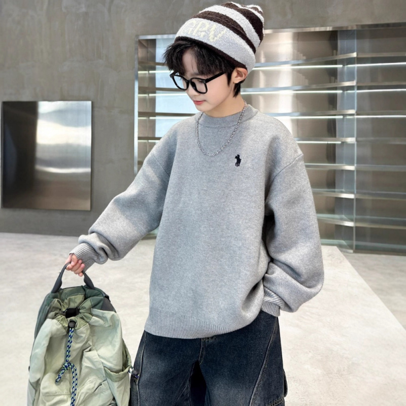 男童毛衣秋冬款新款男孩冬装儿童帅气中大童加厚冬季针织上衣