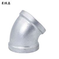 月跃鑫 镀锌45度弯头 DN25 1寸 个