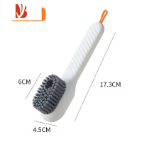三维工匠加液鞋刷多洗鞋刷子家用按压式出液软毛洗衣清洁刷不伤鞋器