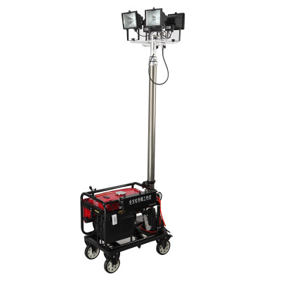 旭升CXS CQY6800多功能升降移动车灯4*500W卤钨灯220V发电机 红色