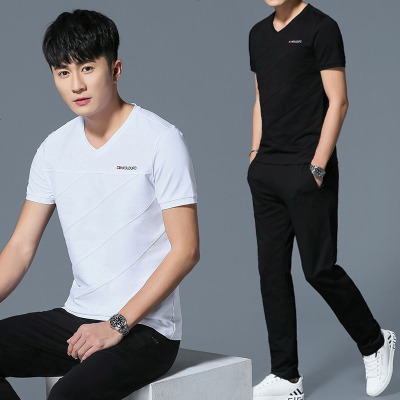 锋非凡 品牌正品运动套装男夏季休闲运动服男夏季两件套男士休闲夏装