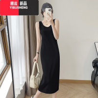 YIBUSHENG2024季简约吊带背心连衣裙百搭修身收腰四季可穿内搭中长款裙子
