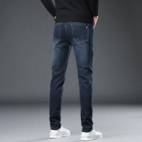 广州加厚男士牛仔裤高端轻奢修身弹力潮牌大码轻商务小直筒长裤男