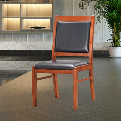 优百丽 SH-29C 橡胶木椅 办公家具 办公椅 皮艺老板椅 实木四脚椅 电脑椅会议椅 皮料色彩可定制