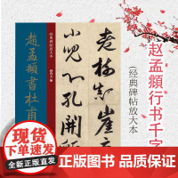 经典碑帖放大本——赵孟頫行书千字文 全文高清彩色放大版繁体旁 赵氏行书 行书字帖 篆刻碑帖 书法字帖 上海人民美术出版社