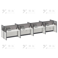 臻远 ZYGW-107职员桌办公桌屏风工作卡位 对坐八人位