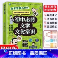 [全2册]初中+小学 必背文学常识 初中通用 [正版]2024版初中必背文学文化常识文学常识积累大全导图版小学文学常识阅